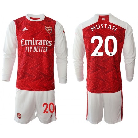 Billiga Fotbollströjor Arsenal Shkodran Mustafi 20 Barn Hemma tröja 2020/21 Långärmad
